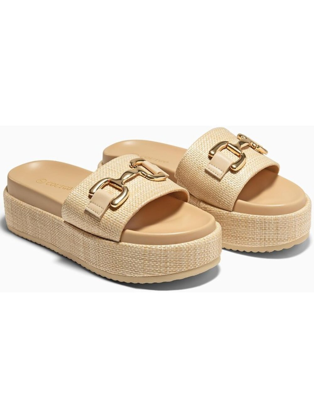Women's Beige Comfortable Stylish Casual Beach Style Round Open Toe Sandals - Picture 5 of 5